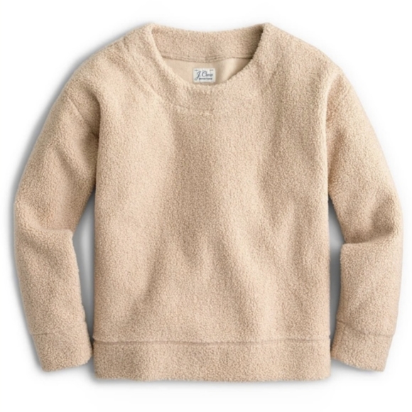J. Crew Sweaters - J. CREW Teddy Sherpa CroppedPullover Sweatshirt